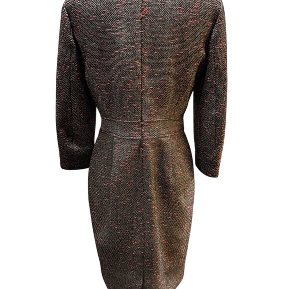 J.Crew Women’s Grey & Orange Tweed Sheath Dress – Size 8 - Picture 5 of 5